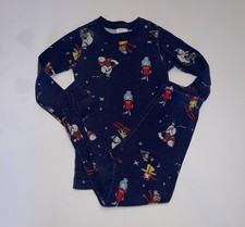 Hanna Andersson Boys 110 5 Navy Blue Ski 2 Pc Pajama Set Pjs