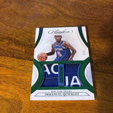 Immanuel Quickley 2021-22 Panini Flawless Dual Patch Emerald /5 