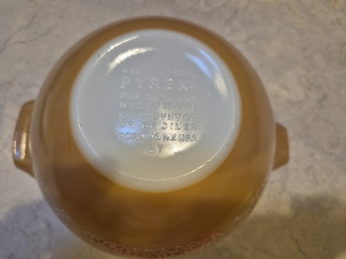Vintage Pyrex 441/443 Woodland Brown Cinderella Nesting Mixing Bowls - Picture 4 of 6