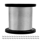 400 Ft 1/32 Inch 316 Stainless Steel Cable Wire Rope 7x7 Strand 100 PCS Crimp
