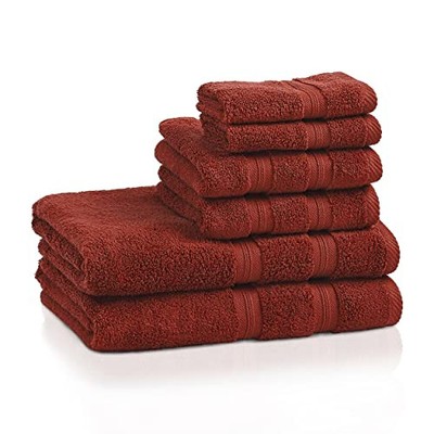 Cotton Smart Dry Zero Twist 6-Piece Towel Set, Incredibly Soft, Highly Absorb...