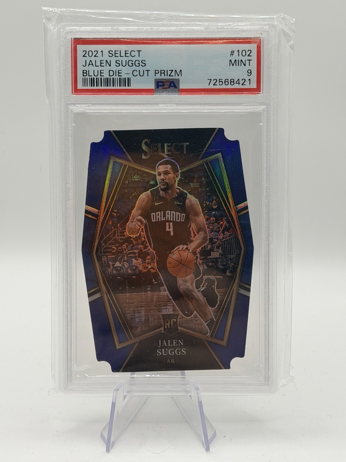 2021-22 Panini Select Premier Jalen Suggs #102 Blue Prizm Die-Cut /249 PSA 9