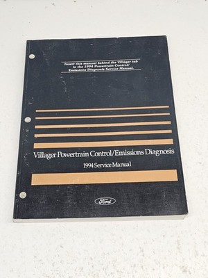 1994 Mercury Villager Powertrain Control & Emissions Diagnostics Service Manual