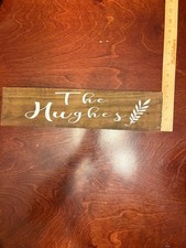 Rustic Wooden Personalized Family Name Sign - The Hughes