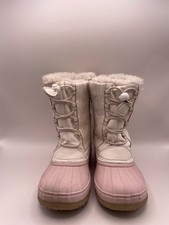 KHOMBU Samantha Girls Size 1M Winter Boots Zipper Sides Faux Fur