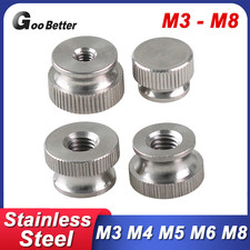 10pcs M3 M4 M5 M6 M8 High Knurled Thumb Nut Stainless Steel Hand Grip Knobs Nuts