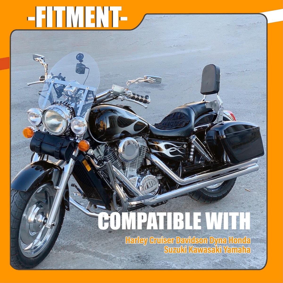 Black Large Hard Saddle Bags For Motorcycle Kawasaki Vulcan 1500