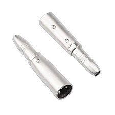 FNKTQL 2PCS XLR Male to 1/4 Inch 6.35mm Female Adapter, 3-Pin XLR Male to Qua...