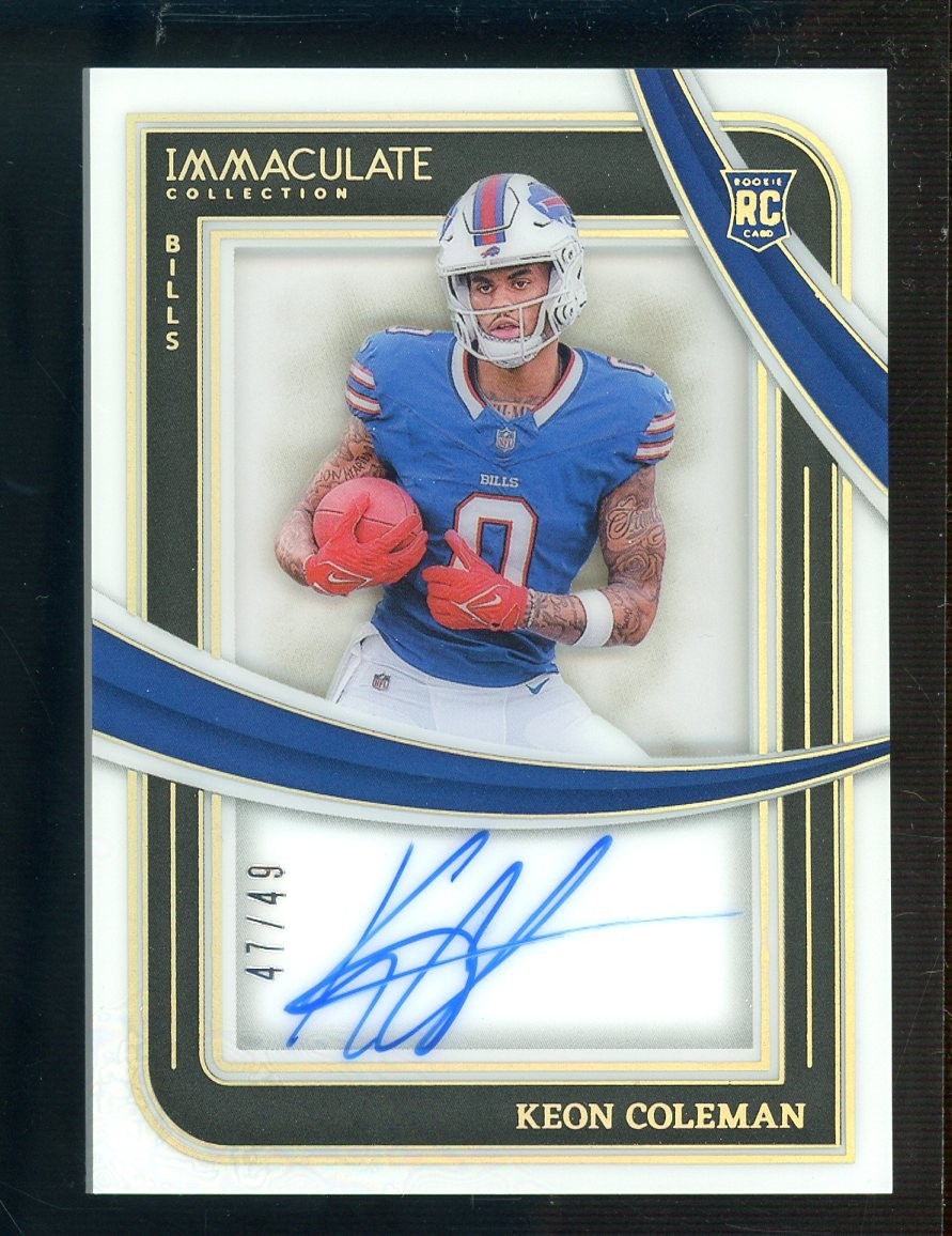 2024 Immaculate Shadowbox Keon Coleman RC Rookie ON CARD AUTO 47/49