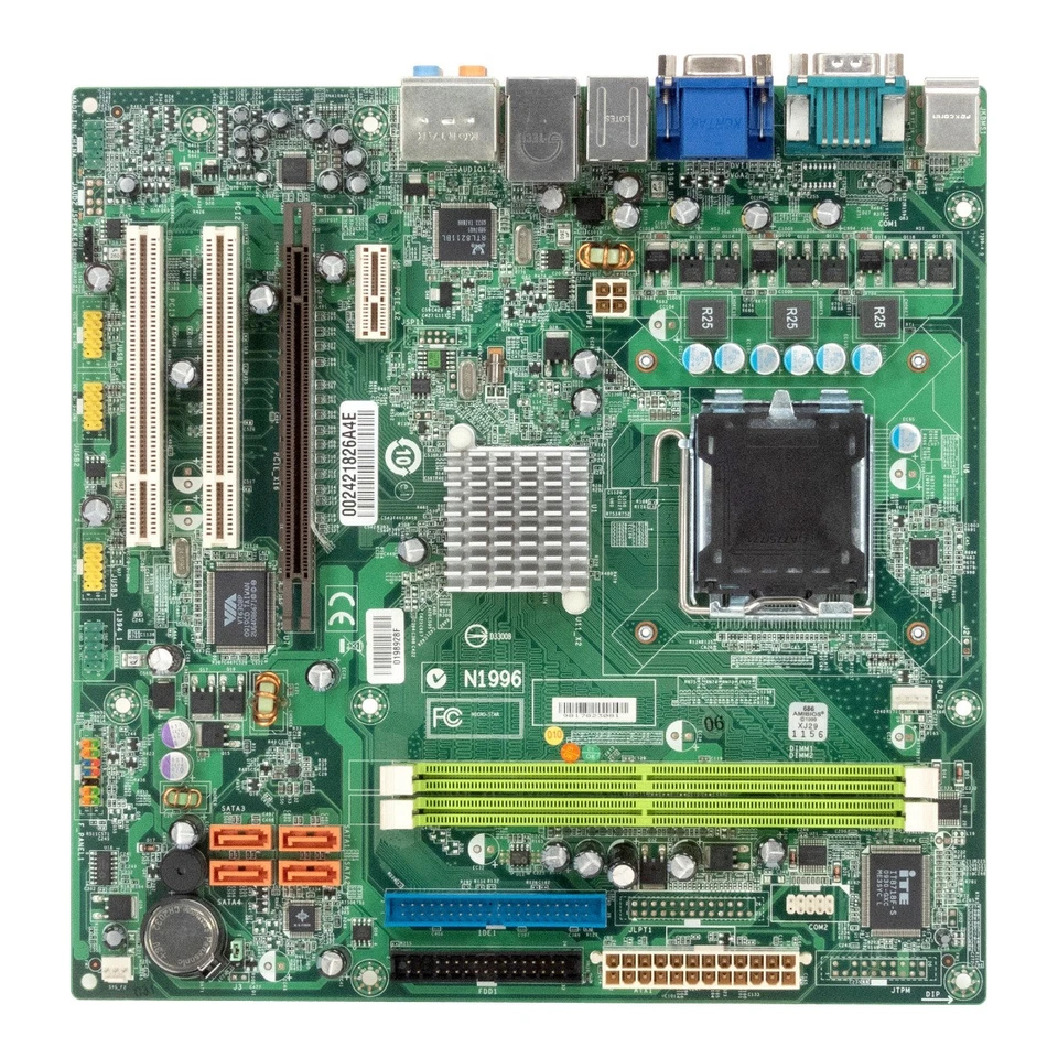 Motherboard Acer 17399-4.0 Socket LGA775 DDR2 Pcie PCI Matx for Aspire M3641 - Image 2 of 3