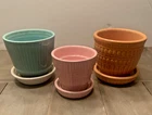Lot of 3 Flower Pots: 2 McCoy, 1 Shawnee ~ MCM Vintage