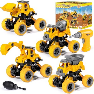 Take Apart Construction Truck Toy 4PC Electric Drill STEM Learning Ludilo 4-6