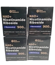 4 Pack - Nicotinamide Riboside Resveratrol NAD+ - Healthy Skin Aging |EXP 11/26|