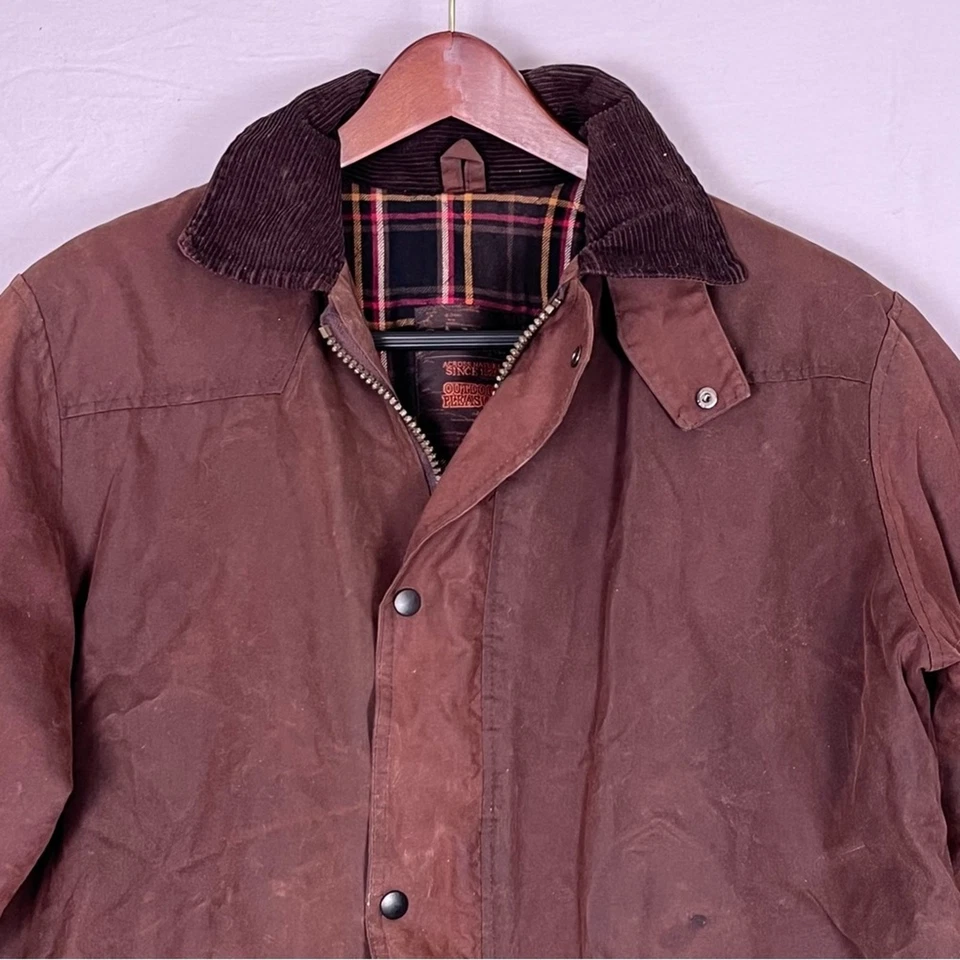 Chaqueta de Caza Encerada CANDA Hombres Grande Marrón Manta Forrada Tareas Granero Abrigo Utilitario Foto 3 de 4