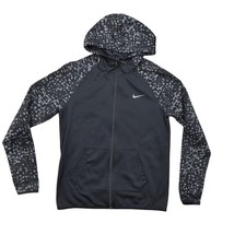 Nike Women's Small Multicolor Cotton Blend Jacket Dri Fit Full Zip Hooded