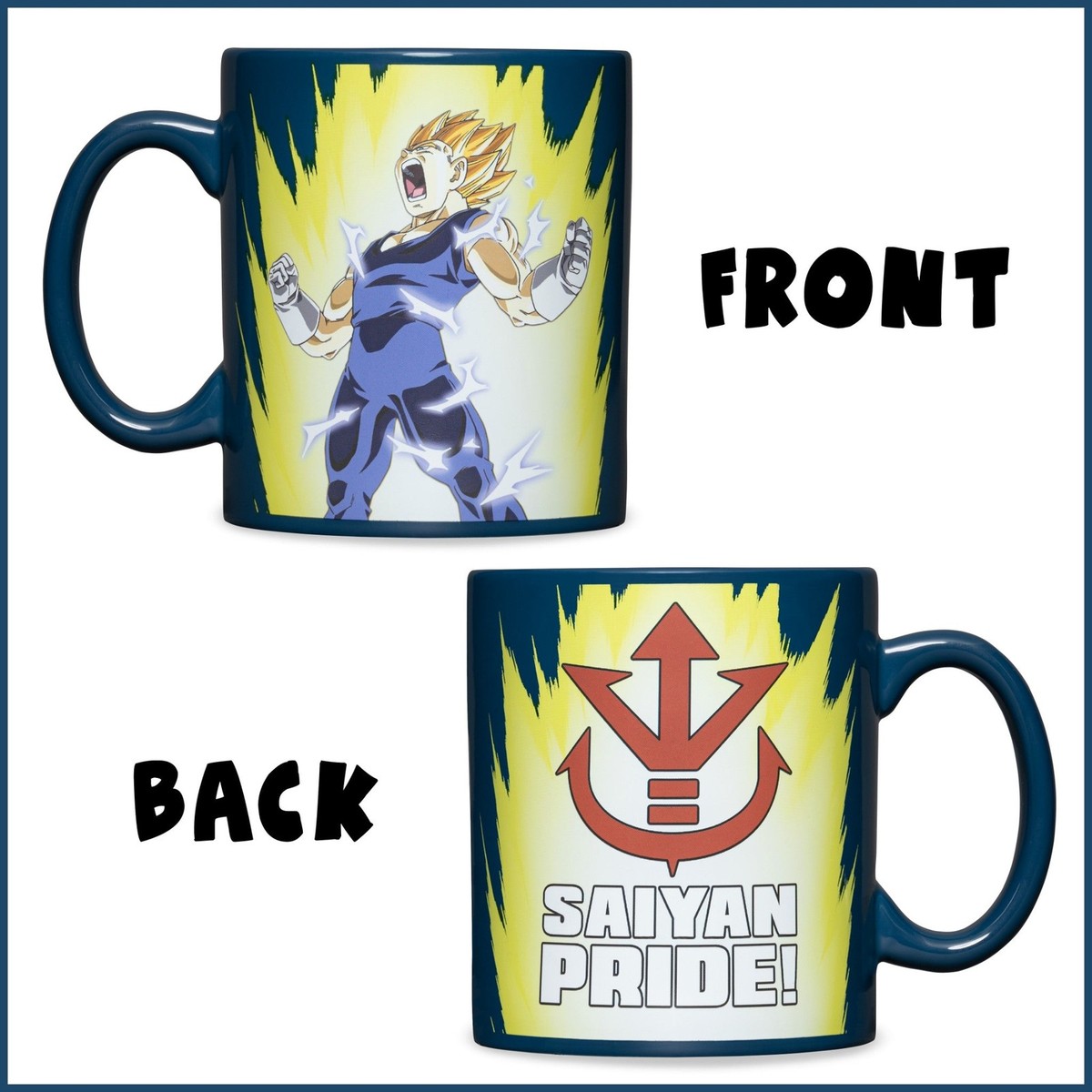 Dragon Ball Z Super Saiyan Vegeta Saiyan Pride 16 oz. Ceramic Coffee Mug |  eBay