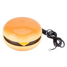 Funny Gadgets Emulational Hamburger Telephone Wire Landline Phone5695