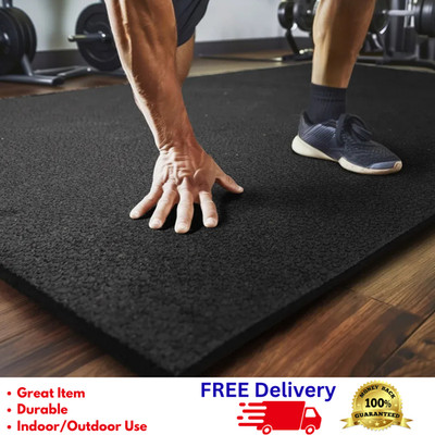 Mohawk 36''x48'' Rubber Mat 1/2'' Thick Recycled Tire Heavy Duty Gym Garage Outdoor