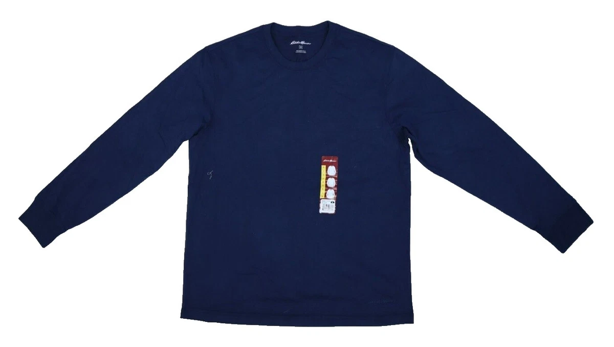 Chemise Eddie Bauer Homme Bleu Foncé - Flanelle à Carreaux Manches Longues M