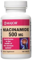 5 Pack Major Niacinamide 500mg Tablets 100 Count Each on sale 5 Pack Major Niacinamide 500mg Tablets 100 Count Each on sale