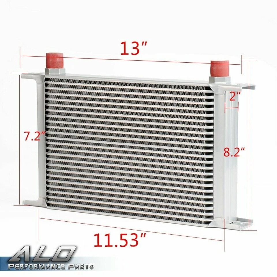 Universal 25 Filas AN-10 Aluminio Motor Enfriador de Aceite + Filtro Adaptador Manguera Kit Foto 2 de 4