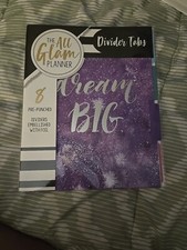 THE ALL GLAM PLANNER DIVIDER TABS 8 PRE-PUNCH 11" L x 8.8" W 
