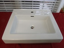 Modern 24-1/8 x20-3/8 in. Rectangular Console Bathroom Sink inWhite
