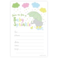 Elephant Baby Sprinkle Invitations - Boy Or Girl Gender Neutral - Fill In Sty... on sale Elephant Baby Sprinkle Invitations - Boy Or Girl Gender Neutral - Fill In Sty... on sale