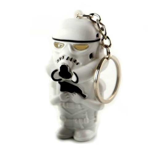 LED STORMTROOPER KEYCHAIN w LIGHT and SOUND Toy Keyring Key Chain Ring Star Wars - Picture 2 of 6