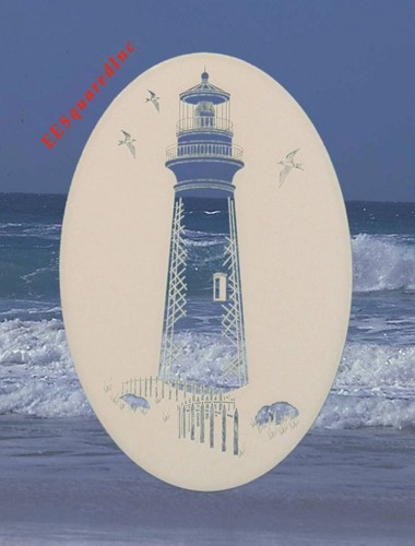 FARO Decalcomania Finestra Vetro Inciso Nuovo Ovale 8x12 Vinile Blocco Decorazione Tropicale - Foto 4 di 12