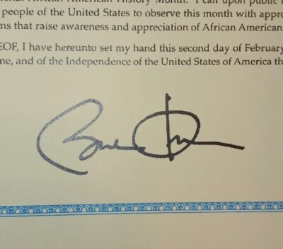 Original President Obama 2009 African American Heritage Month Proclamation