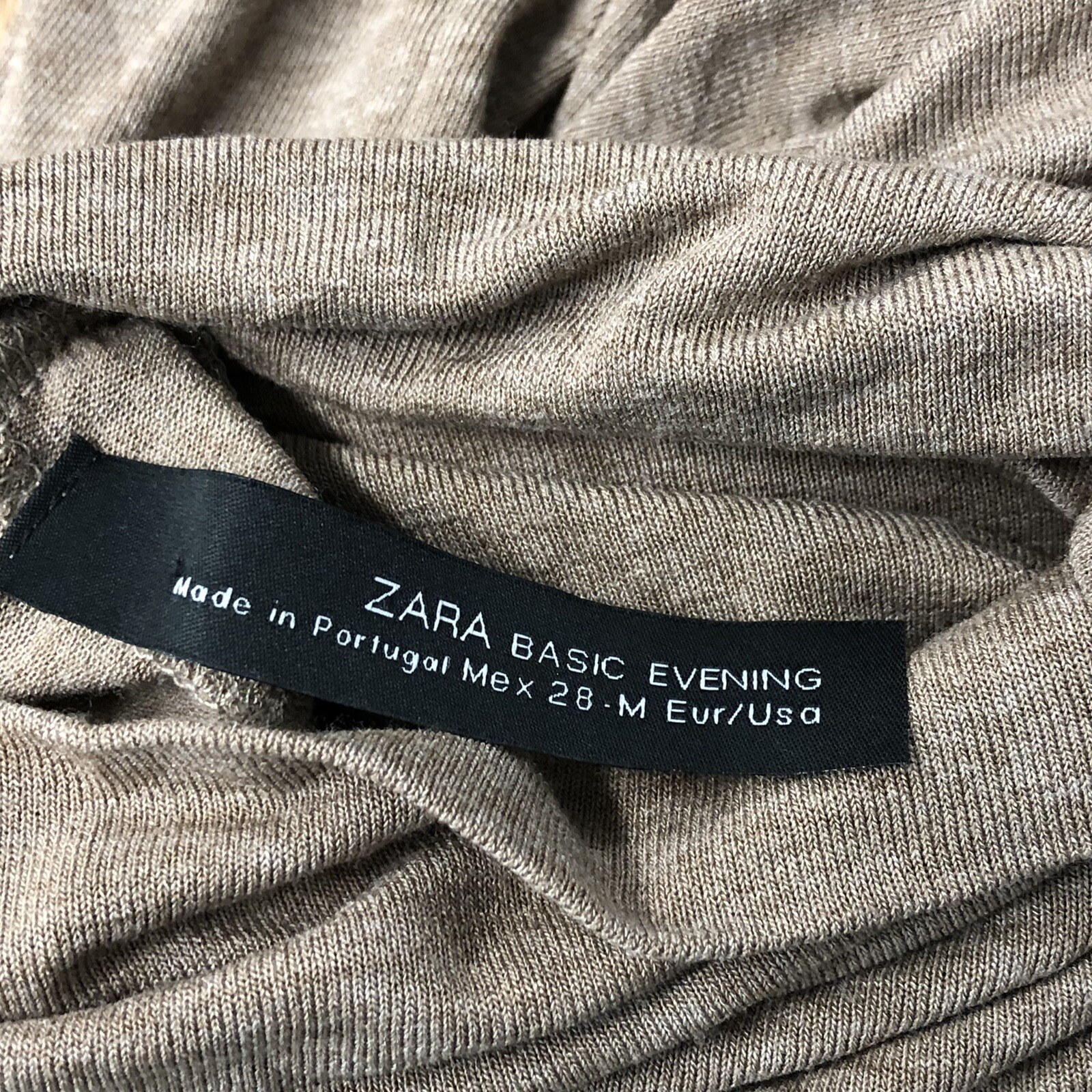 Zara Basic Evening Medium Brown Turtle Neck Knit … - image 6