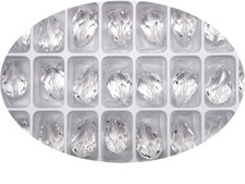 6 Crystal clear, Preciosa Czech MC Pear Beads, tear drop shape 18x12mm, P314