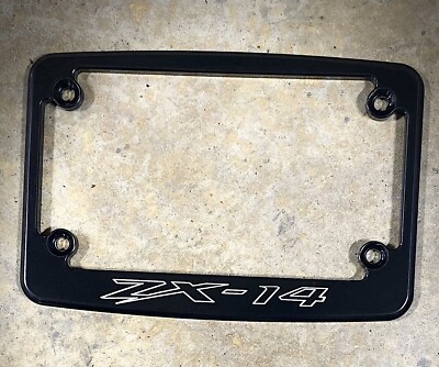 ベジット SCR CHROME ZX-14 LICENSE PLATE FRAME W/ BLACK LICENSE PLATE