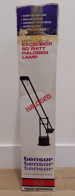 Tensor Halogen Desk Lamp EXCELSIOR LT597-99, 50 Watt, MCM, NEW OLD STOCK NOS
