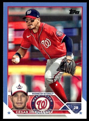 2023 Topps 244 Cesar Hernandez Nationals Father's Day Powder Blue 02/50