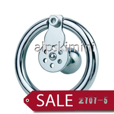 Stainless Steel Male Chastity Device Flat Chastity Cage Drain Tube Metal Lock