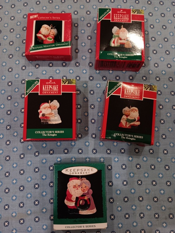 Hallmark Lot of 5 1989-1993 MINI Complete The Kringles Series  With Boxes