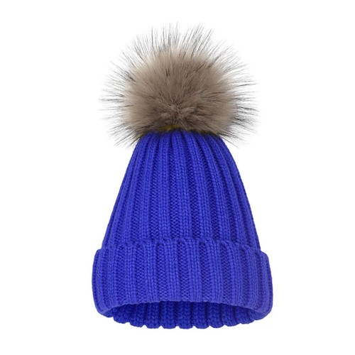 Personalisierte bestickte Erwachsene Kind gestrickte Winter warme Beanie Fell Bommel Mütze - Bild 5 von 30