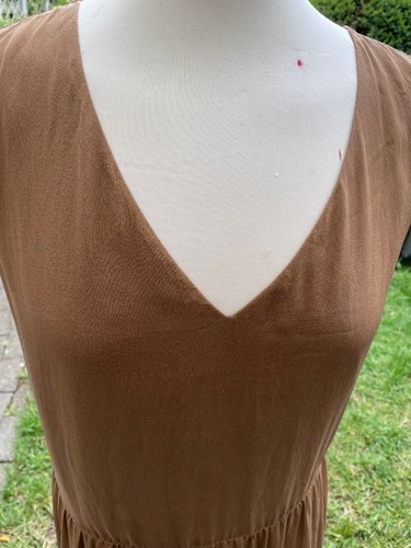 HALLHUBER Wunderschönes Kleid Braun Seidekleid Gr.42 XL Super Qualität Kuschelwe - Bild 8 von 14