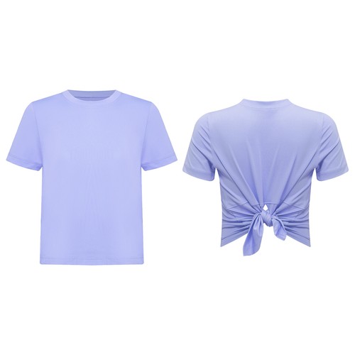 Kinder Mädchen Tops Bühne Shirt Fitness T-Shirts Springen Sportbekleidung Yoga Tanzkleidung - Bild 4 von 20