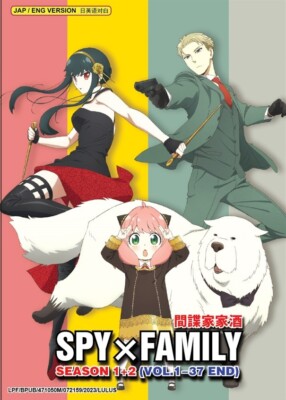 DVD Anime Spy X Family Season 1+2 TV Series (1-37 End) English Dub, All Region