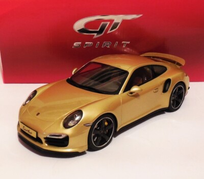 GT SPIRIT Porsche 911 Carrera ゴールド 1/18 GT Spirit - Porsche 911 (991.2) Turbo S Exclusive (Golden Yellow Metal