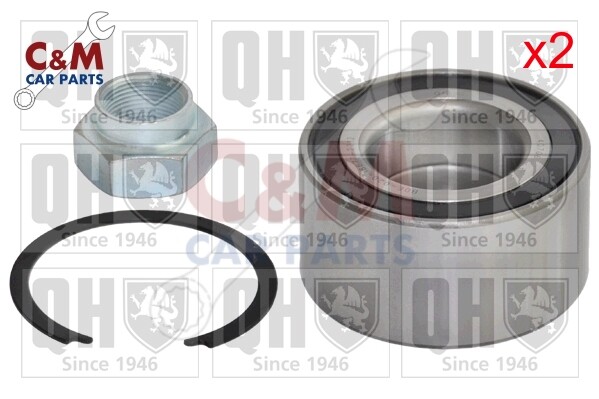 LANCIA DELTA 1993-1999 Front Wheel Bearing Kit Pair QH