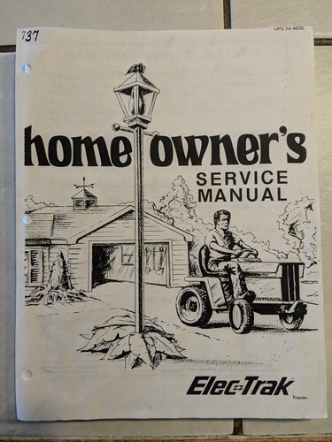 Rare GE ELECTRAK Tractor Service & Tecknical Manual, E8 E10 E12 E14 E15 E20