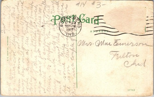 Vintage Postcard South Bend IN Main Street Scene Birdseye View St Joseph County - Picture 3 of 3