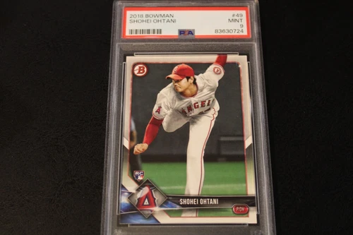 2018 Bowman - Rookie - Shohei Ohtani - Card # 49 - PSA MINT 9