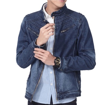 New Men's Denim Jackets boys Jeans Coats Casual Outerwear Washed Vintage Jackets