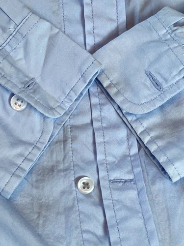 NWT American Eagle Mens L Button Up Long Sleeve Blue Athletic Fit - Picture 6 of 9