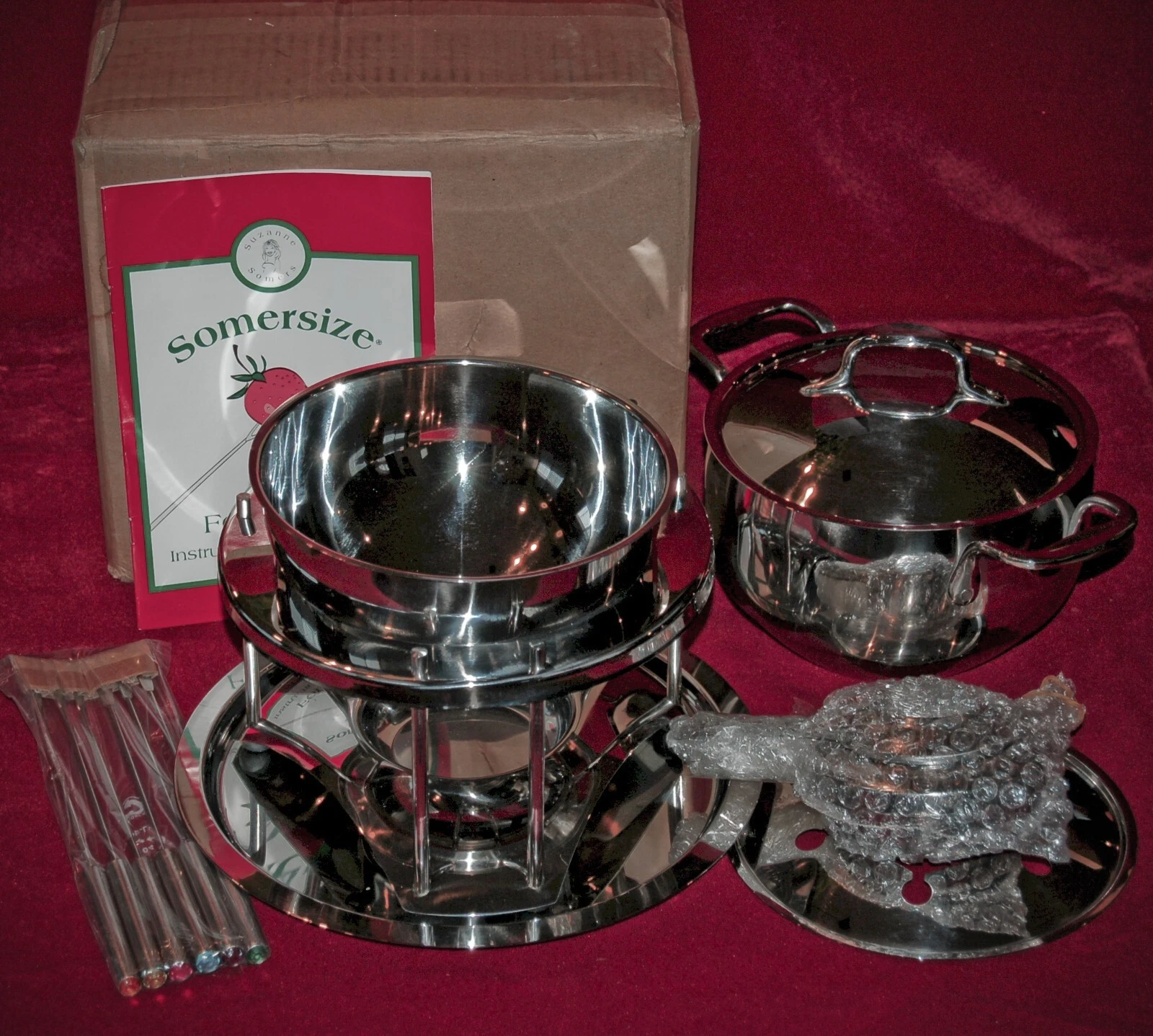 VINTAGE Suzanne Somers Fondue Set "Somersize" Nice Quality Never Used! NEW!
Opens in a new window or